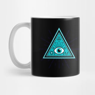 All Seeing eye - light blue with light blue eye Mug